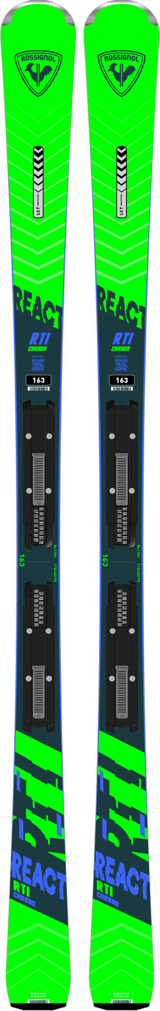 Lyže React RTI Konect +NX 12 Konect GW B80 black chrome