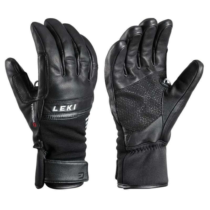 Lyžařské rukavice Leki Lightning 3D, black-white