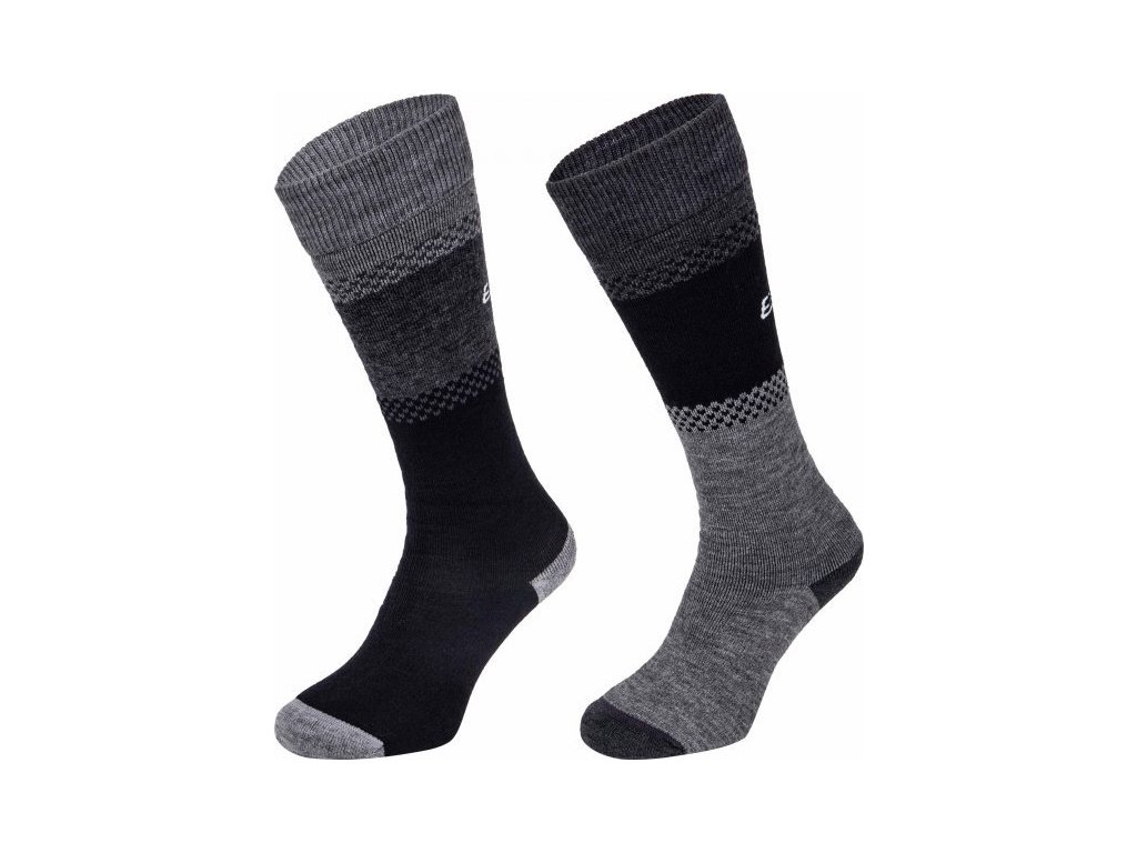 lyžařské ponožky Eisbar Ski Comfort 2 Pack black/light grey