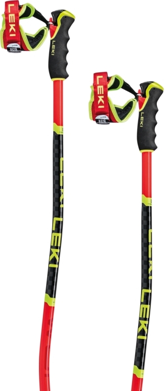 Sjezdové hole Leki WCR GS Carbon 3D, bright red-black-neonyellow