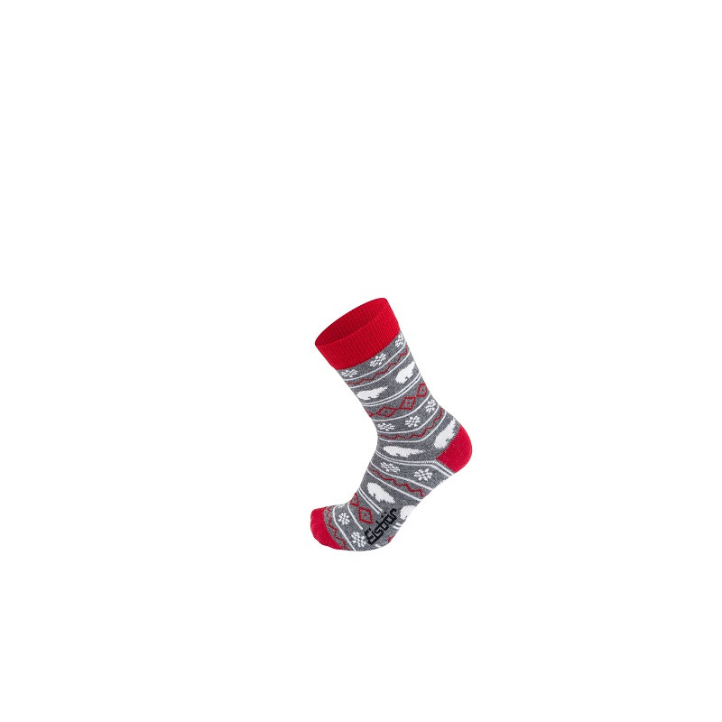 Lyžařské ponožky Eisbär LIFESTYLE JACQUARD ADULT GIFT BOX 2 PAIRS 12916 greymel/red + avio/navy