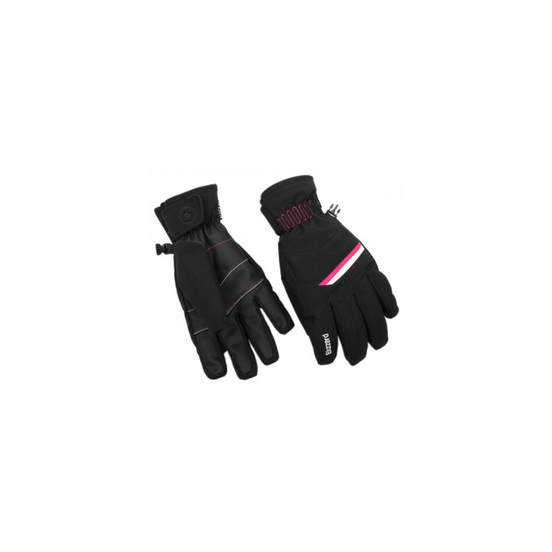 Zimní rukavice BLIZZARD Reflex junior ski gloves, black/pink