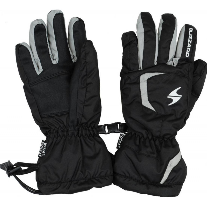 Lyžařské rukavice BLIZZARD Reflex junior ski gloves, black/silv