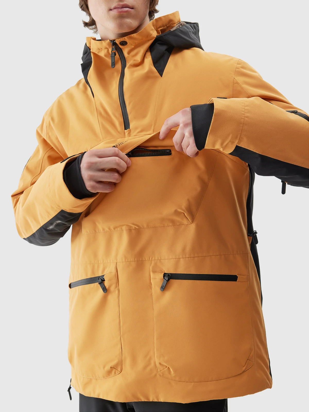 Pánská snowboardová bunda 4F M290 Oranžová
